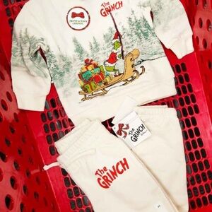 The Grinch Holiday Sweatshirt and Pants Set